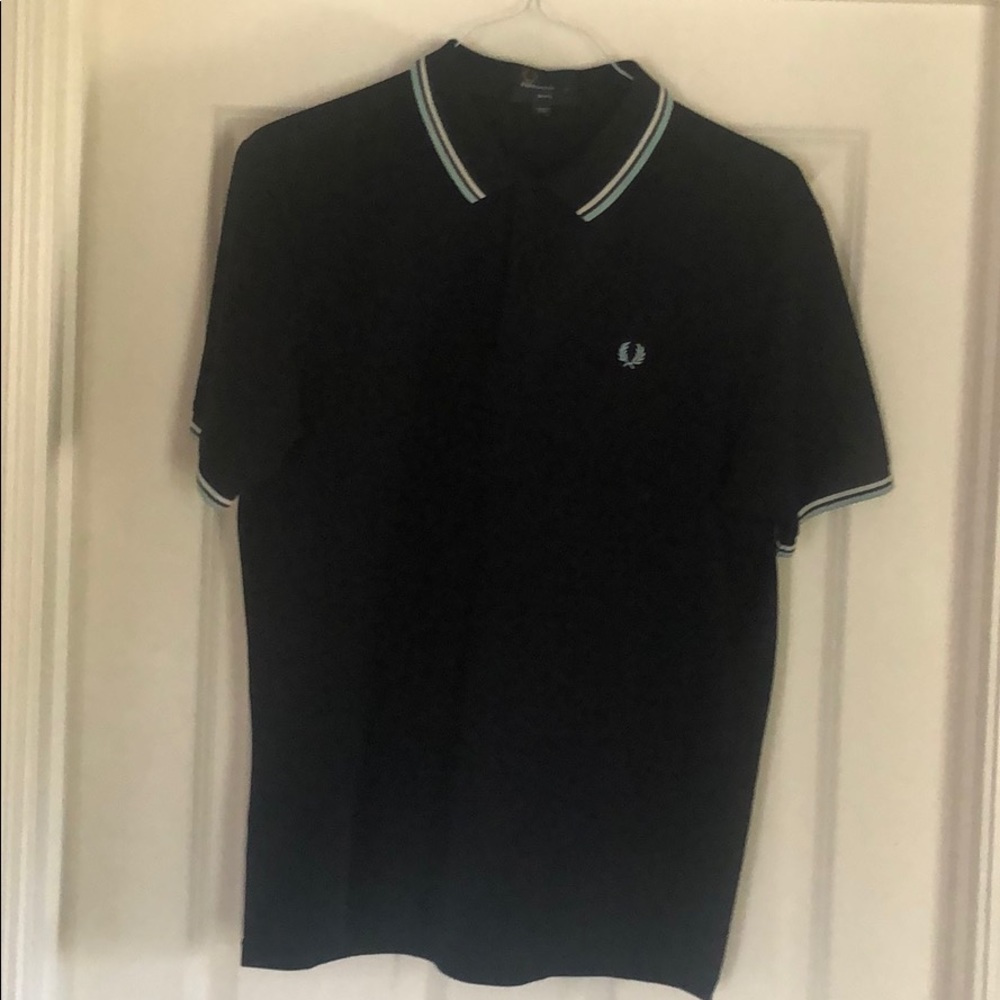 Navy Fred Perry Tipped Polo